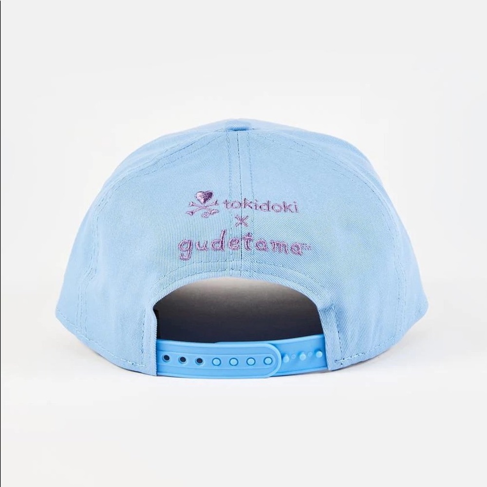 NWT Tokidoki x Gudetama: Light Blue Gudetamacaron Embroidered SnapBack Hat - Picture 5 of 5
